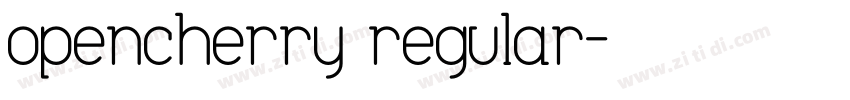opencherry regular字体转换